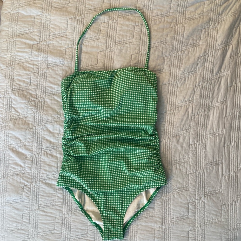 J.Crew Factory Gingham One Piece Bathing Suit - NWT, size S